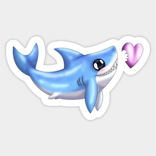 Shark Bites! (Blue) Sticker